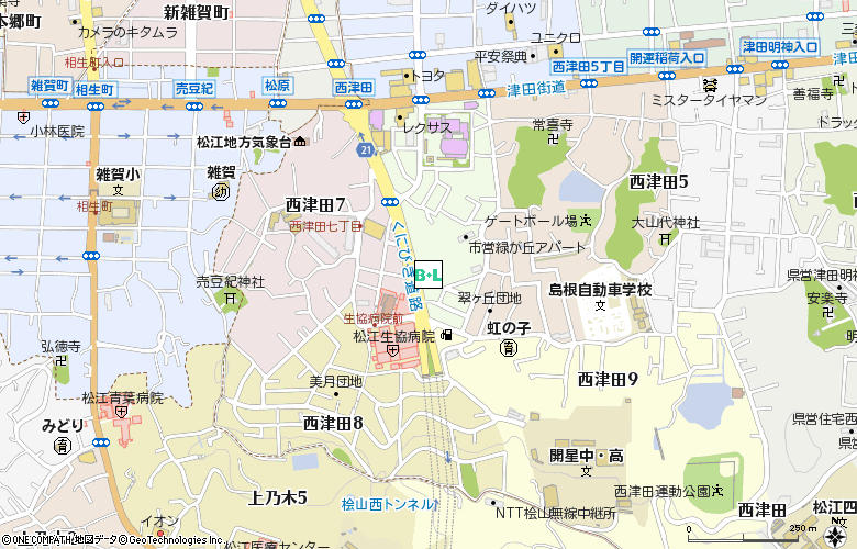 眼鏡市場　松江店(00543)付近の地図